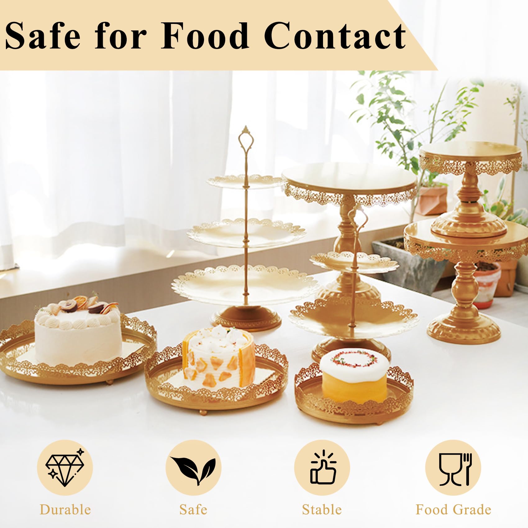 Amazon.com | JALANCY Set of 9 Cake Stands Metal Cupcake Stand Set